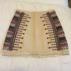Zara Boho Print Mini Skirt - Size XS